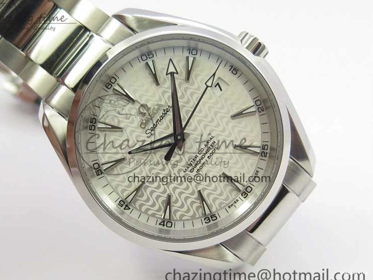 0407 Soft Aqua Terra 150M SS VSF 1:1 Best Edition White Wave Textured Dial on SS Bracelet A8500 Super Clone (2 Straps) 7916